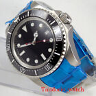 43mm BLIGER Automatic Men's Watch Auto Date Ceramic Bezel Black Sterile Dial