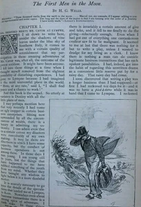 First Men in the Moon H G Wells True First Issue Print 1st Edition 1900 Sci Fi - Picture 1 of 12