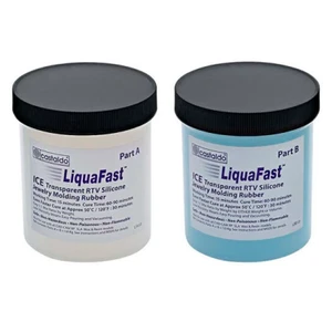 Caucho de moldeo de silicona transparente para hielo Castaldo LiquaFast 2 partes RTV - TC0966 - Imagen 1 de 2