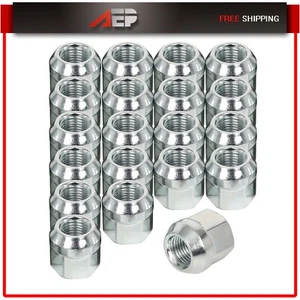 24 X 1/2”-20 Lug Nuts 3/4" Hex Fits Ford Mustang Lincoln Open-End Acorn Bulge - Picture 1 of 9