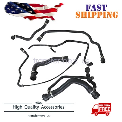 Kit de manguera de agua refrigerante radiador (6 mangueras) apto para BMW 545i 645Ci 2004 2005 Foto 1 de 4