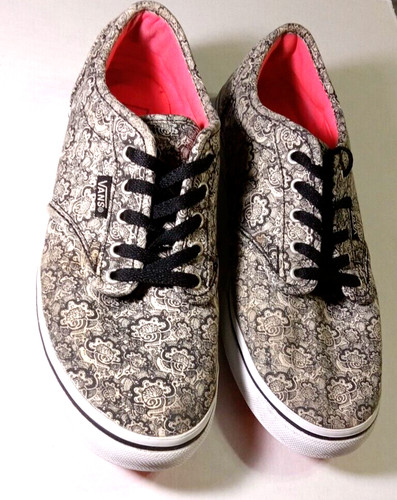 Scarpe sneakers Vans Off the Wall unisex nere paisley casual taglia donna 6 TB4R