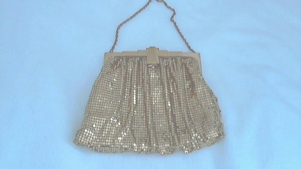 Auténtico bolso de malla Whiting And Davis vintage hecho en EE. UU. 1920 original Foto 1 de 4