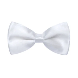 Unisex Formal Tuxedo Solid Color Satin Bow Tie Classic Pre-Tied Bow Tie Classic - Picture 1 of 33