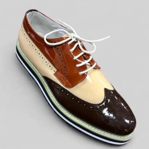 Men's Angelino Coffee | Bone | Brown Patent Casual Sneakers NWT - Picture 1 of 6