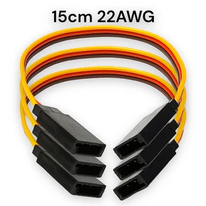 3x Servokabel 15cm Buchse auf Buchse Verlängerung JR Graupner Futaba Robbe Hitec - Bild 1 von 13