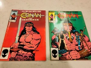 Conan the Destroyer Comic Lot #1 & #2 Marvel 1989 Mini-Series Limited Set - Bild 1 von 5