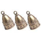 3 PCS Brass Bells Metal Wind Games Key Chain Retro Bell