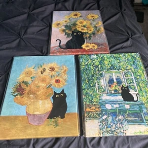 3 Panels Reproduction Canvas Wall Art Of Roslyn Gallery Oil Paintings 15.5 x 12” - Picture 1 of 6