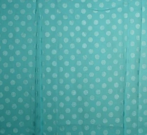 cotton quilting fabric 1 yd Robert kaufman pearlized lite blue shimmer polka dot - Picture 1 of 2