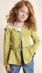Matilda Jane Girls Willow Dot Green Hoodie Jacket Size 12 NEW - Picture 1 of 1