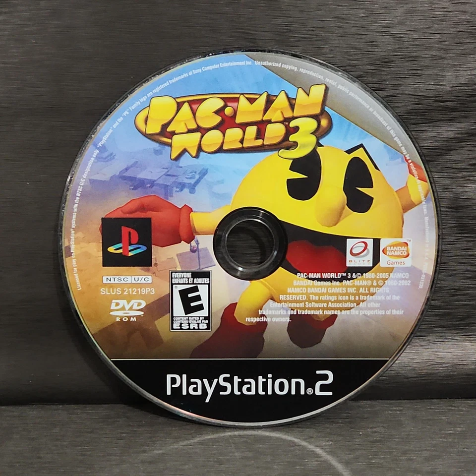 Pac Man World 3 PlayStation 2 PS2 Video Game Disc Only NTSC Bandai Namco - Image 1 of 1