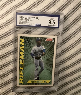 Puntuación 1991 - Ken Griffey Jr #697 CCG grado 9,5 Foto 1 de 2