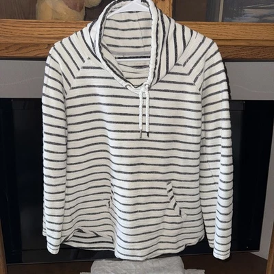 Calvin Klein Pullover Cowl Neck Drawstring Front Pocket Size Large GUC - Image 1 of 4