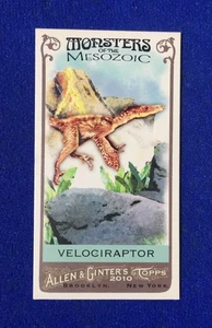 Mesozoic Velociraptor Raptor 2010 Allen & Ginter Monster Trading Card # MM4 - Bild 1 von 2