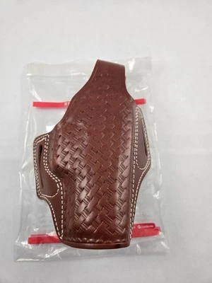 New Canik TP9 TP9SF Rival S SFX Leather Holster OWB Right Hand Brown Basketweave - Image 1 of 3