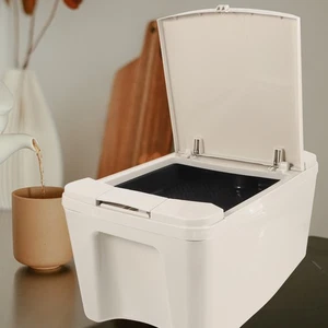 Cubo de galón de hoja de té cubo de basura de residuos de té cubo rectangular con ruedas - Imagen 1 de 12