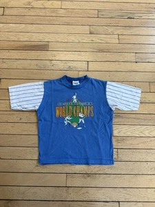 Vintage Oshkosh Baseball World Champs Single Stitch Shirt 90s Size 8-10 Sports - Picture 1 of 9