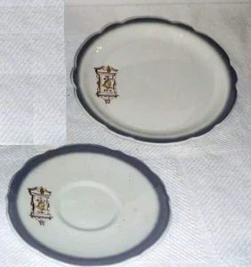 1 Set WELLSVILLE CINA Ristorante Ware 2 Pezzi 7" Piatto Insalata e Piattino - Foto 1 di 8