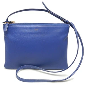CELINE Shoulder Bag Trio Large 171453ETA Lambskin Indigo /250643 - Picture 1 of 8