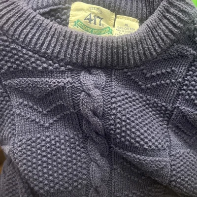 Vintage 417 Van Heusen Sweater  Men’s XL  Chunky Cable Knit  Grunge Kurt Cobain - Image 1 of 4
