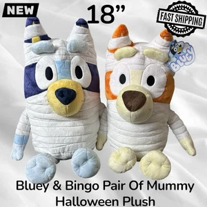18 Zoll Bluey & Bingo Paar Mumien Halloween Plüsch NEU MIT ETIKETT SCHNELLER VERSAND - Bild 1 von 5