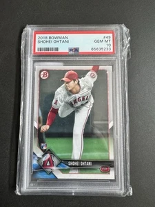 2018 Bowman - Shohei Ohtani #49 (RC) - PSA 10 - MLB / Dodgers / Angels - Picture 1 of 2