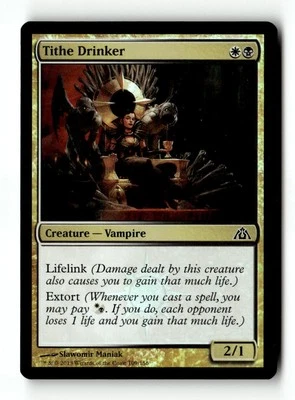 MTG Foil Tithe Drinker - Dragon Maze Moderately Played English - Image 1 of 3