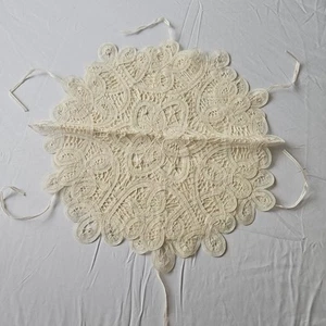 Bread Bun Basket Liner w/ Pockets Lace Off White 12" Vintage Farmhouse - Picture 1 of 15