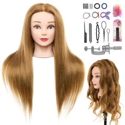 NEVERLAND BEAUTY & HEALTH NEVERLAND ® 60 cm Übungskopf Long mit 60% Echthaar Ausbildung zum Friseur