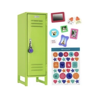 🌟My American Girl Doll Truly Me School Locker Set Lime Green 18" Metal Retired - Image 1 of 4