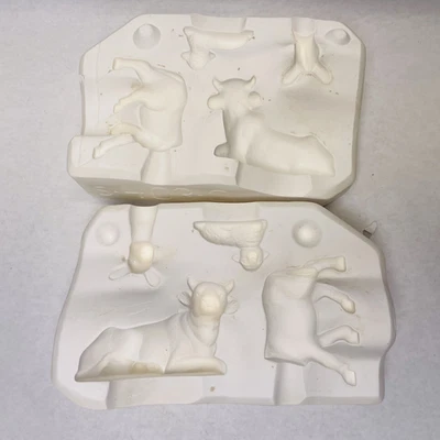 Molde de fundición Scioto Cerámica S-403C Vaca Burro Oveja Belén Deslizante 2 Piezas Foto 1 de 4