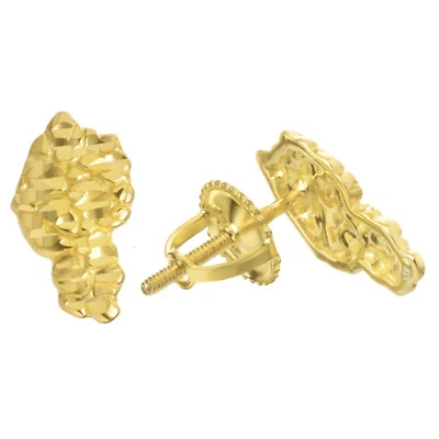 Pendientes Hip Hop Iced Bling Rapero Pepita Plata 925 Enchapados Tornillo Trasero SHS654 Foto 1 de 2