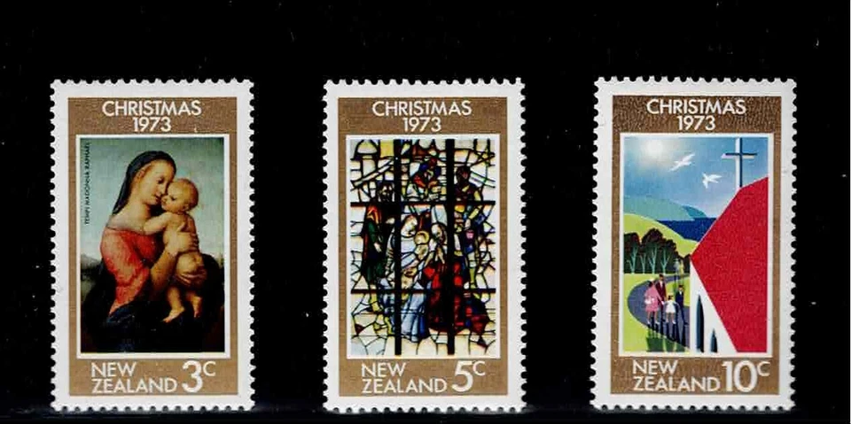 Nueva Zelanda Scott #525-27, Singles 1973 Navidad FVF MNH Foto 1 de 1