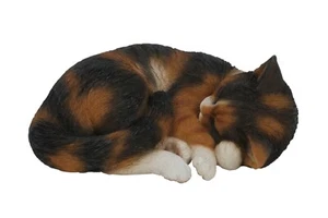Vivid Arts Realistic Sleeping Tortoise Shell Cat Garden Decoration - Picture 1 of 4