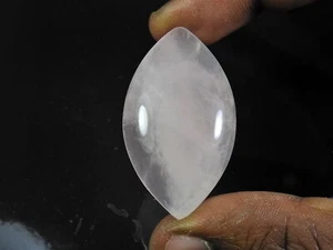 Natural Baby Pink Rose Quartz Marquise Cabochon Loose Gemstone 24X42X07MM k263 - Picture 1 of 9