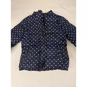 Mini Boden Jacket Girls Age 9-10 Years Blue Polka Dot Winter Sleeves Padded Coat - Picture 1 of 23