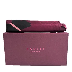 Radley Geschenkbox Face to Face dunkelrot kompakt Handtasche Regenschirm - neu mit Etikett - Bild 1 von 5