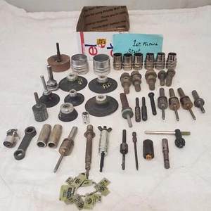 Lot of Cab Mount, Rivet Shank, Nuts Bolts, Drill Chuck Key & Other Tools LOT 352 - Picture 1 of 14