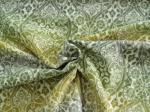 RICHLOOM PÁTINA FESTIVA DAMASCO JACQUARD ORO VERDE TELA DE TAPICERÍA POR - Imagen 1 de 5