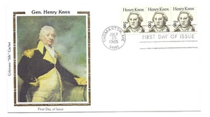 1851 8c Henry Knox Colorano "Silk" Cachet FDC - Picture 1 of 1