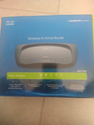 Linksys by Cisco Wireless-N Home Router Model WRT120N 4-Port 10/100 Ethernet - Image 1 of 4
