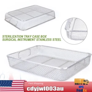Sterilization tray box case Stainless Steel surgical instruments disinfection US - Picture 1 of 12