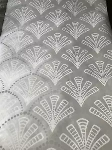 Laura Ashley Metallic Palmetto silver Wallpaper Batch W103880-A/2 - Picture 1 of 15