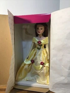 Rare HTF Brass Key Disney Porcelain Doll Belle Beauty & The Beast In Box 15” - Picture 1 of 8