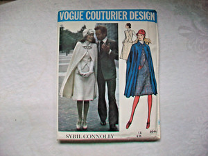 Vogue Couturier Design Sybil Connolly Cape Vest & Skirt Pattern size 12 bust 34"