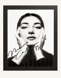 MARIA CALLAS SIGNED & FRAMED AUTOGRAPH 10" X 8" REPRODUCTION PP - Picture 1 of 1