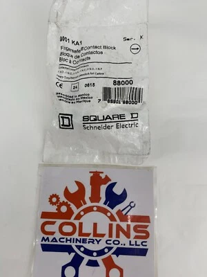 Square D 9001-KA1 Pushbutton Momentary 1NC/1NO 30 mm 10A@ 600V Contact Block - Image 1 of 2