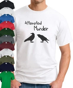 T-SHIRT VERSUCHTER MORD lustiger Spruch Neuheit Herren geekige Sprüche Zitate Geschenk - Bild 1 von 22