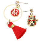  Lucky Cat Earrings Eye-catching Excellent Workmanship Jewelry
